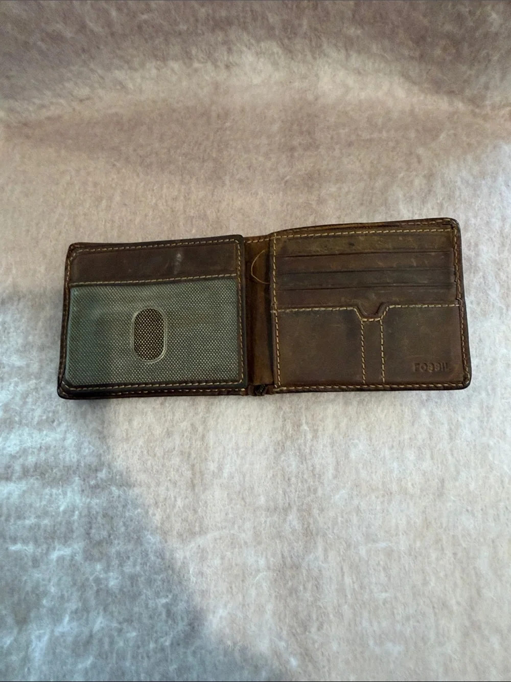 Fossil Brown Leather Bi-Fold Wallet
